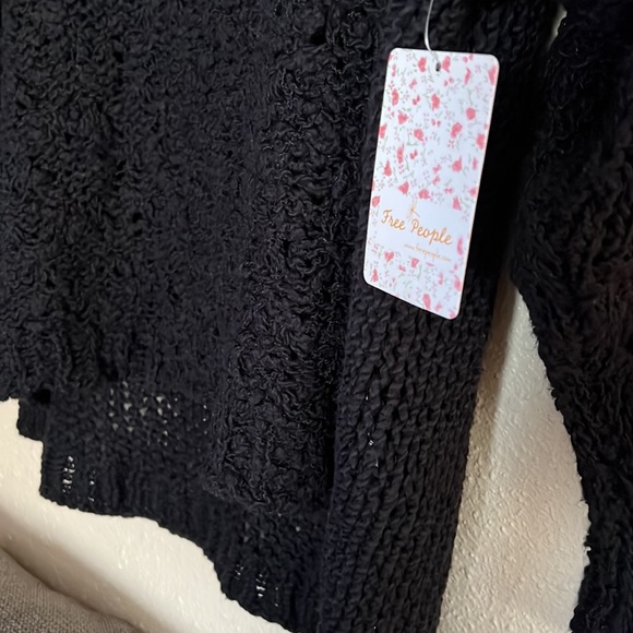 Free people Sunday Shore Black Sweater medium size - Picture 8 of 11